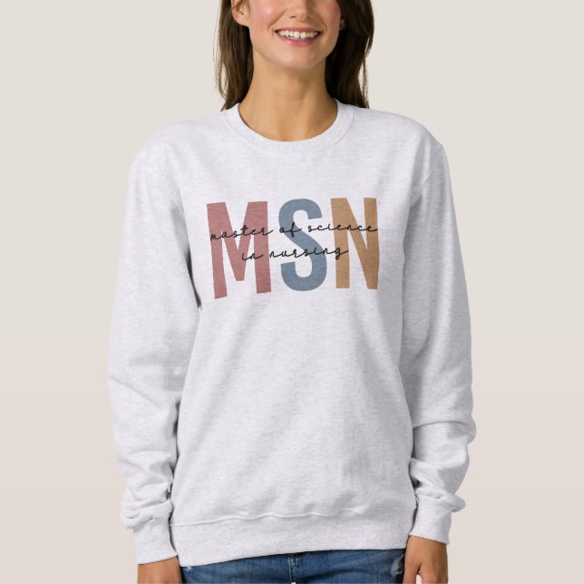 MSN Vetenskapsmästare i Nursing Studenten T Shirt (Framsida)