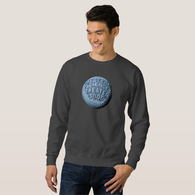 MST3K Måne Sweatshirt (Mörk Grått) (Hel framsida)