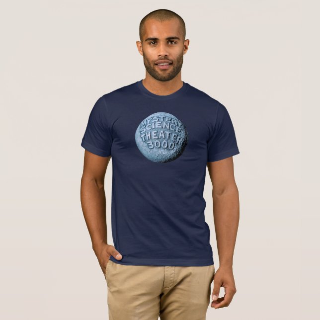 MST3K Måne T-Shirt (marinblå) (Hel framsida)