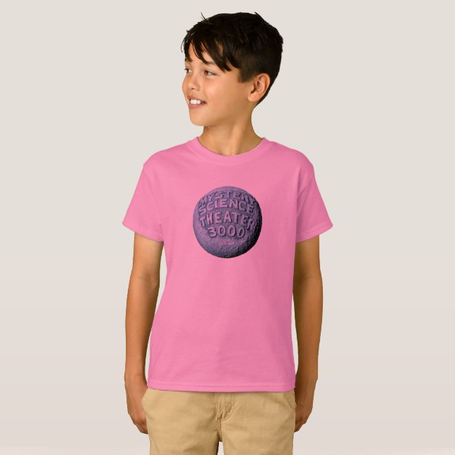 MST3K Måne T-Shirt (Rosa) (Hel framsida)