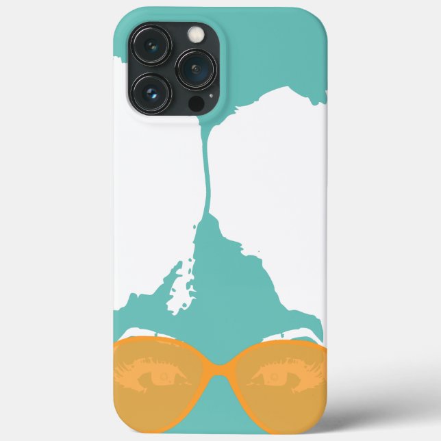 Msty Blue Girl med Afro med Guld Sunglass (Baksida)