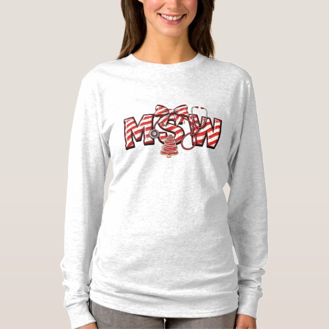 MSW jul – Master of Social Work semesterpresent T Shirt (Framsida)