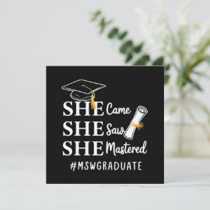 MSW magisterexamen Master of Social Work examen Inbjudningar