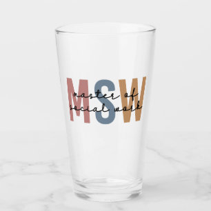 MSW Master of Social Work Retro Studenten Glaskopp