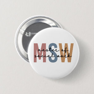MSW Master of Social Work Retro Studenten Knapp