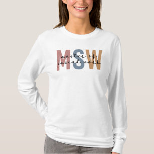 MSW Master of Social Work Retro Studenten T Shirt