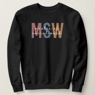 MSW Master of Social Work Retro Studenten T Shirt