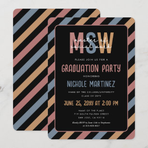 MSW Master of Social Work Studenten Retro Inbjudningar