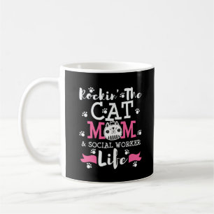 MSW Social Work Cat Mamma Studenten Gift Kaffemugg