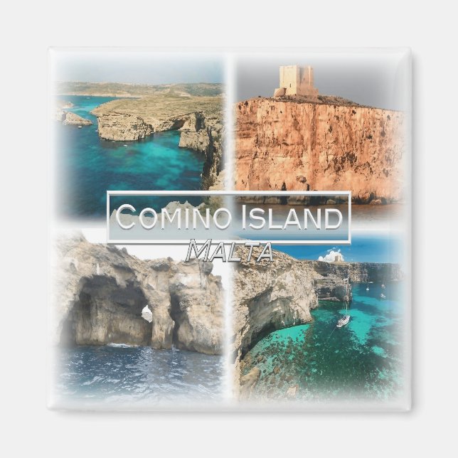 MT0014 Europa, Malta, Comino, kylskåp Magnet (Framsidan)