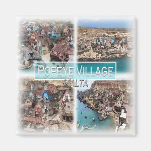 MT0017 Europa, Malta, Popeye Village, kylskåp Magnet