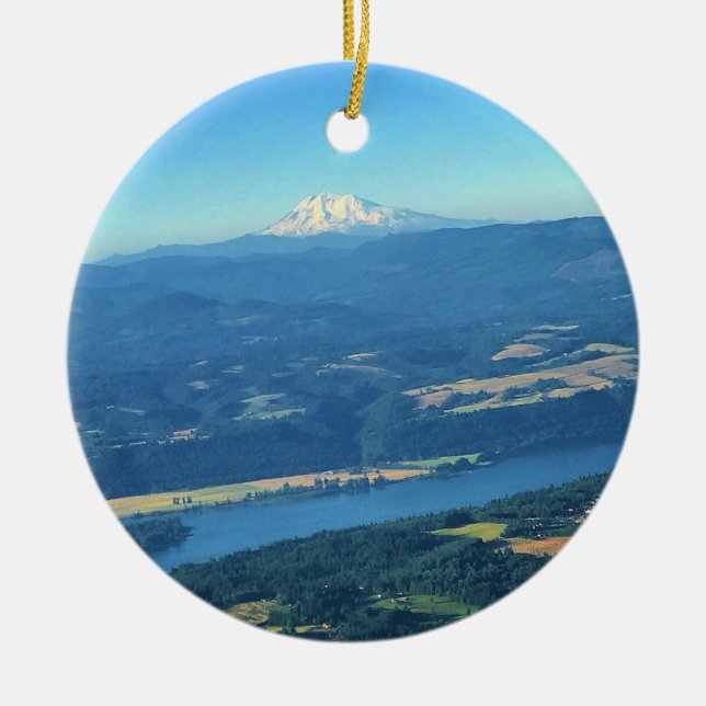 Mt. Adams, Washington Julgransprydnad Keramik (Framsidan)