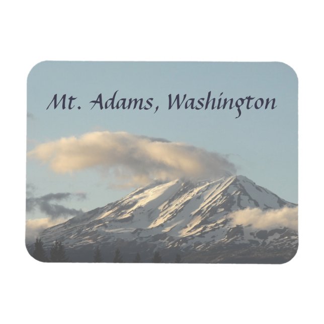 Mt. Adams, Washington med Cloud Photo Magnet (Horisontell)