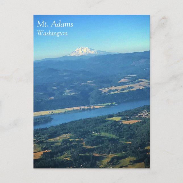 Mt. Adams, Washington Postcard Vykort (Framsida)