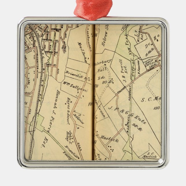 Mt. Angenämt New York 3 Julgransprydnad Metall (Framsidan)