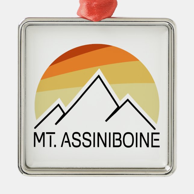 Mt. Assiniboine Retro Julgransprydnad Metall (Framsidan)