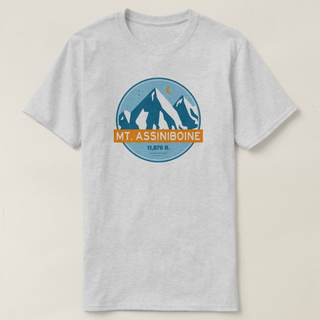 Mt. Assiniboine Stjärnor Måne T Shirt (Design framsida)