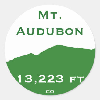 Mt. Audubon Sticker Runt Klistermärke