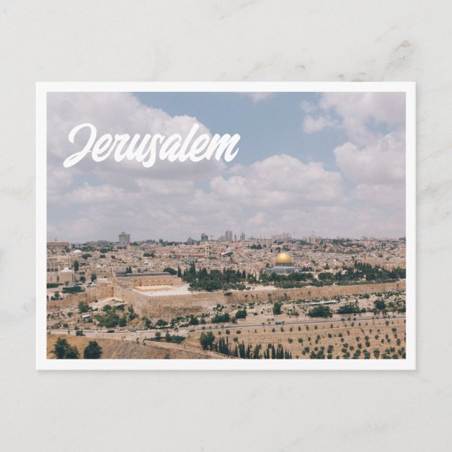Mt av Olivs Foto Jerusalem-vykort Vykort (Framsida)