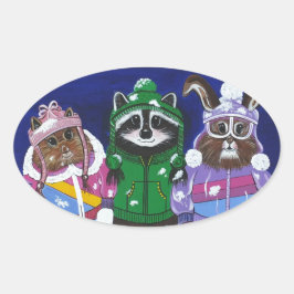 Mt. Bachelor Brats Ovalt Klistermärke