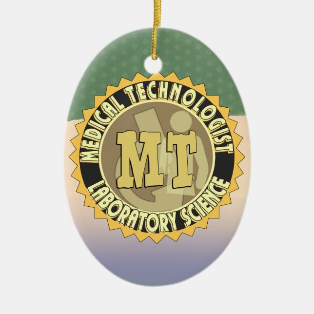MT BADGE MEDICINSK TEKNIK - LABORATORIUM JULGRANSPRYDNAD KERAMIK (Framsidan)