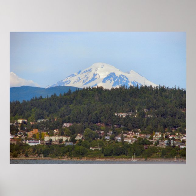 Mt Baker från bukten Poster (Framsidan)