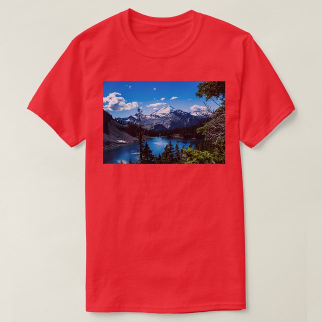 Mt Baker och Baker Sjö T Shirt (Design framsida)