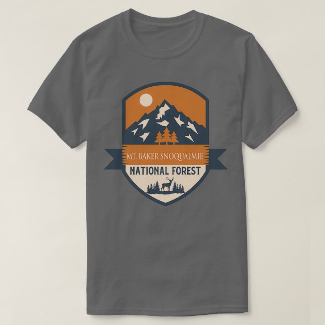 Mt Baker snoqualmie national forest 2 T Shirt (Design framsida)