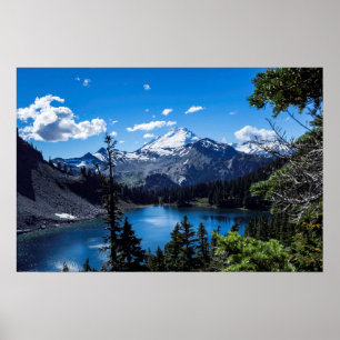 Mt Baker-toppen - canvastryck Poster