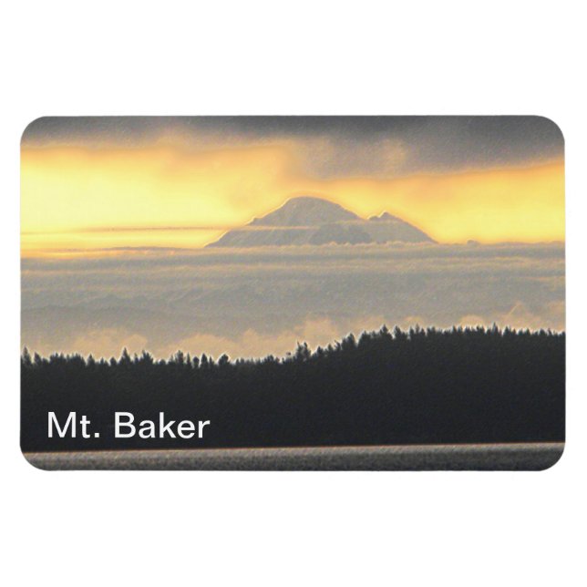 Mt. Baker Volcano Magnet (Horisontell)
