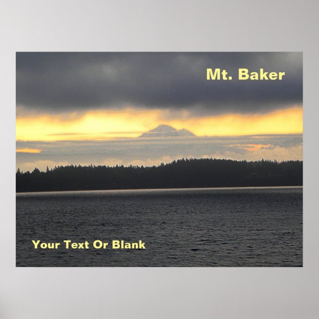 Mt. Baker Volcano Poster (Framsidan)