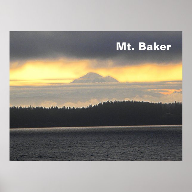 Mt. Baker Volcano Poster (Framsidan)