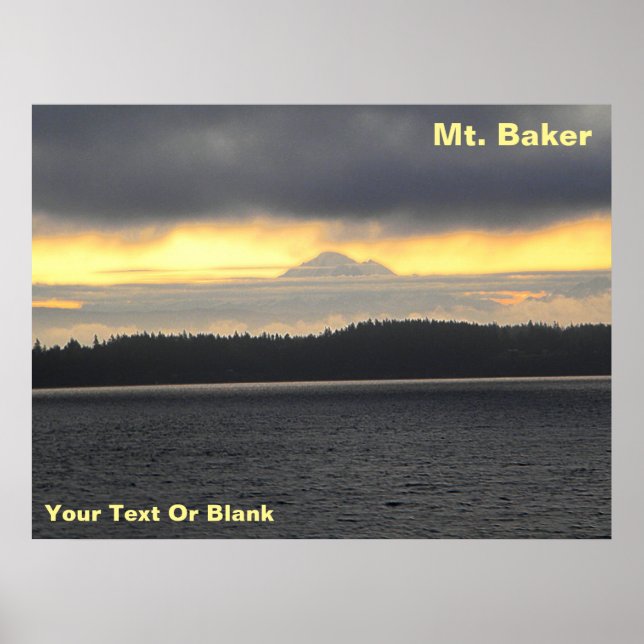 Mt. Baker Volcano Poster (Framsidan)