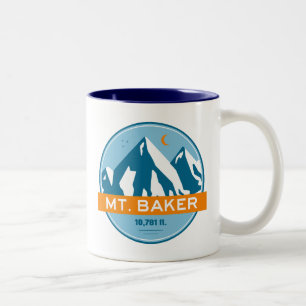 Mt. Baker Washington Stars Måne Två-Tonad Mugg