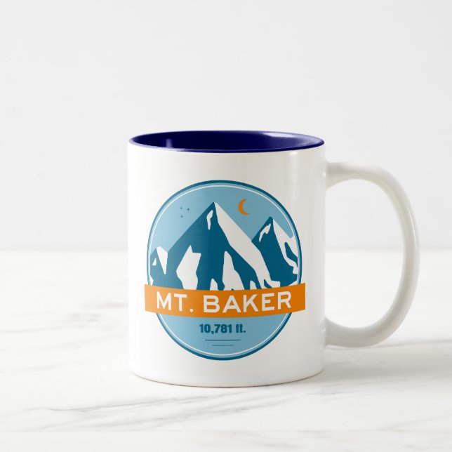 Mt. Baker Washington Stars Måne Två-Tonad Mugg (Höger)