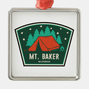 Mt. Baker Wilderness Washington Camping Julgransprydnad Metall