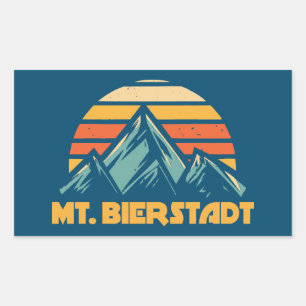 Mt. Bierstadt Colorado Retro Turcos Rektangulärt Klistermärke