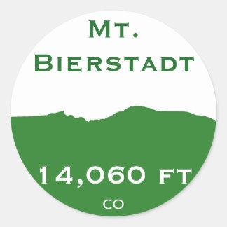 Mt. Bierstadt Sticker Runt Klistermärke