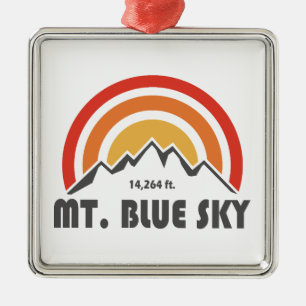 Mt. Blå himmel Colorado Julgransprydnad Metall