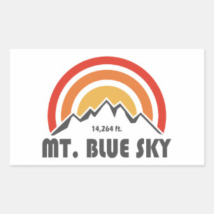 Mt. Blå himmel Colorado Rektangulärt Klistermärke