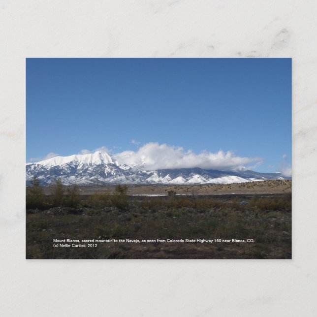Mt. Blanca nära Blanca, CO Vykort (Framsida)