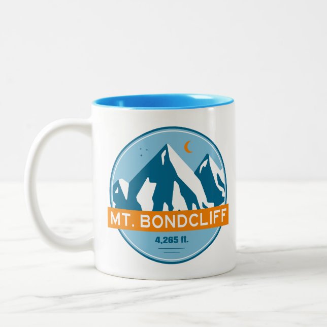 Mt. Bondcliff New Hampshire Stjärnor Måne Två-Tonad Mugg (Vänster)