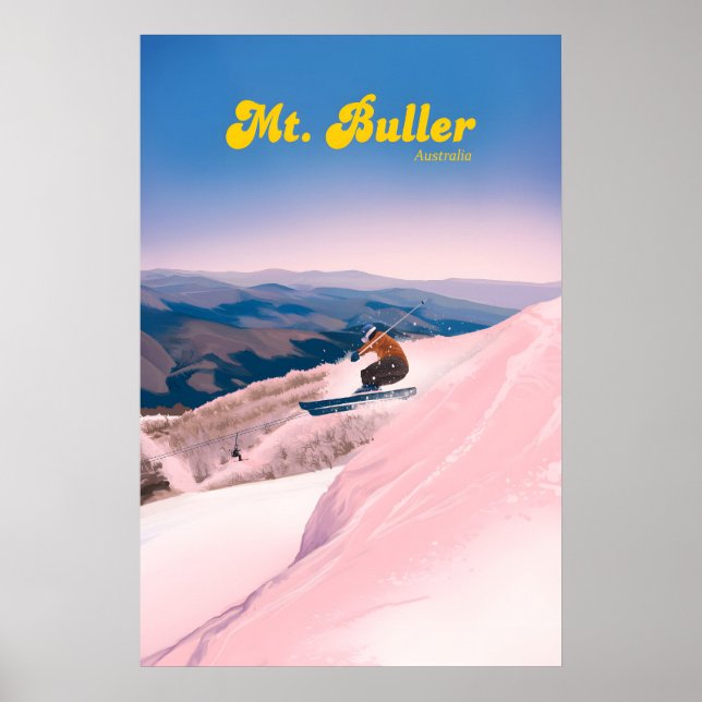 Mt Buller Australien Skidort Resa Affisch (Framsidan)