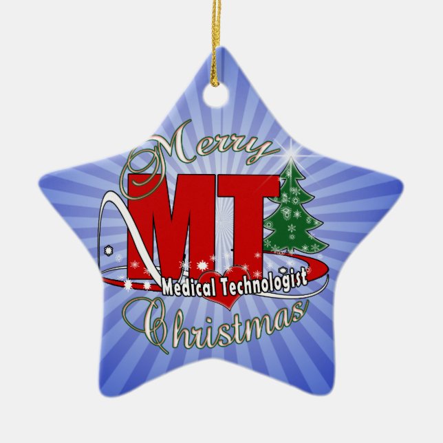 MT CHRISTMAS Medicinsk teknikist LAB Julgransprydnad Keramik (Framsidan)