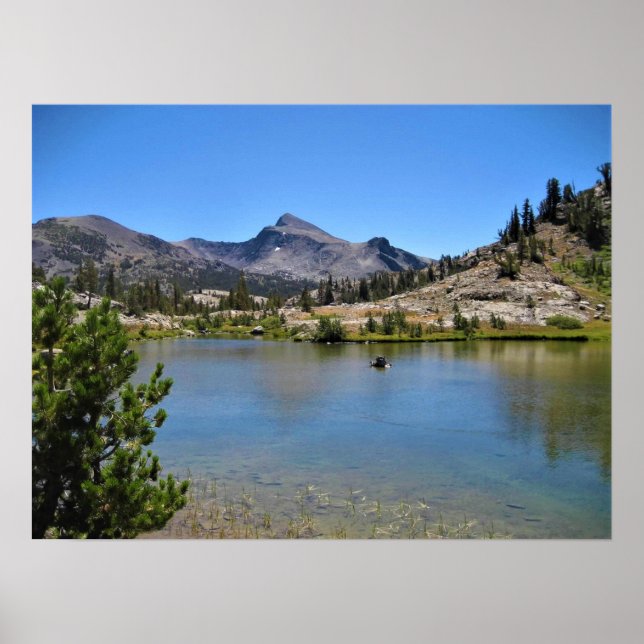 Mt. Dana från Snäcka Sjö, Tioga Pass, CA Poster (Framsidan)