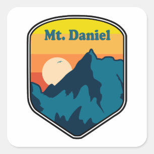 Mt. Daniel Washington Sunrise Fyrkantigt Klistermärke