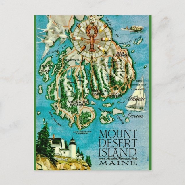Mt Desert Island - Acadia  vykort  (Framsida)