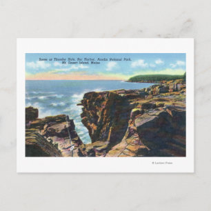 Mt. Desert Island Vy över Thunder Hole Vykort