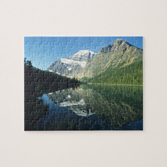 Mt Edith Cavell i Cavell Lake, Jasper National Pussel (Horisontell)