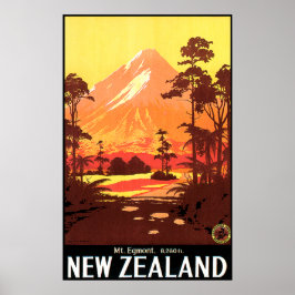 Mt. Egmont Nya Zeeland Poster
